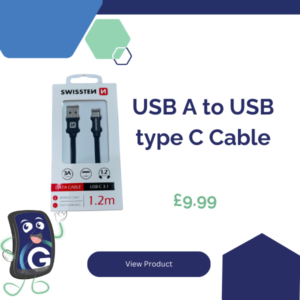 USB A to USB type C Cable